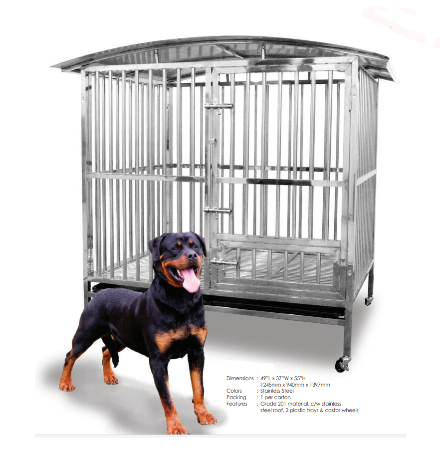 Stainless Steel Dog Cage SSC9315R with Roof