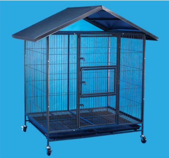 Steel Dog Cage D336R with Metal Roof