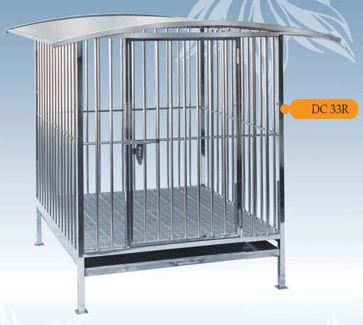 Fully Welded 304 Material Stainless Steel Dog Cage DC33R with Roof