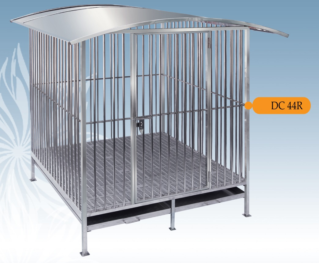 Fully Welded 304 Material Stainless Steel Dog Cage DC44R with Roof