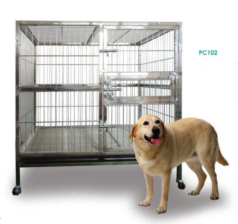 Stainless Steel Dog Cage PC102 suitable for Golden Retriever Husky and more