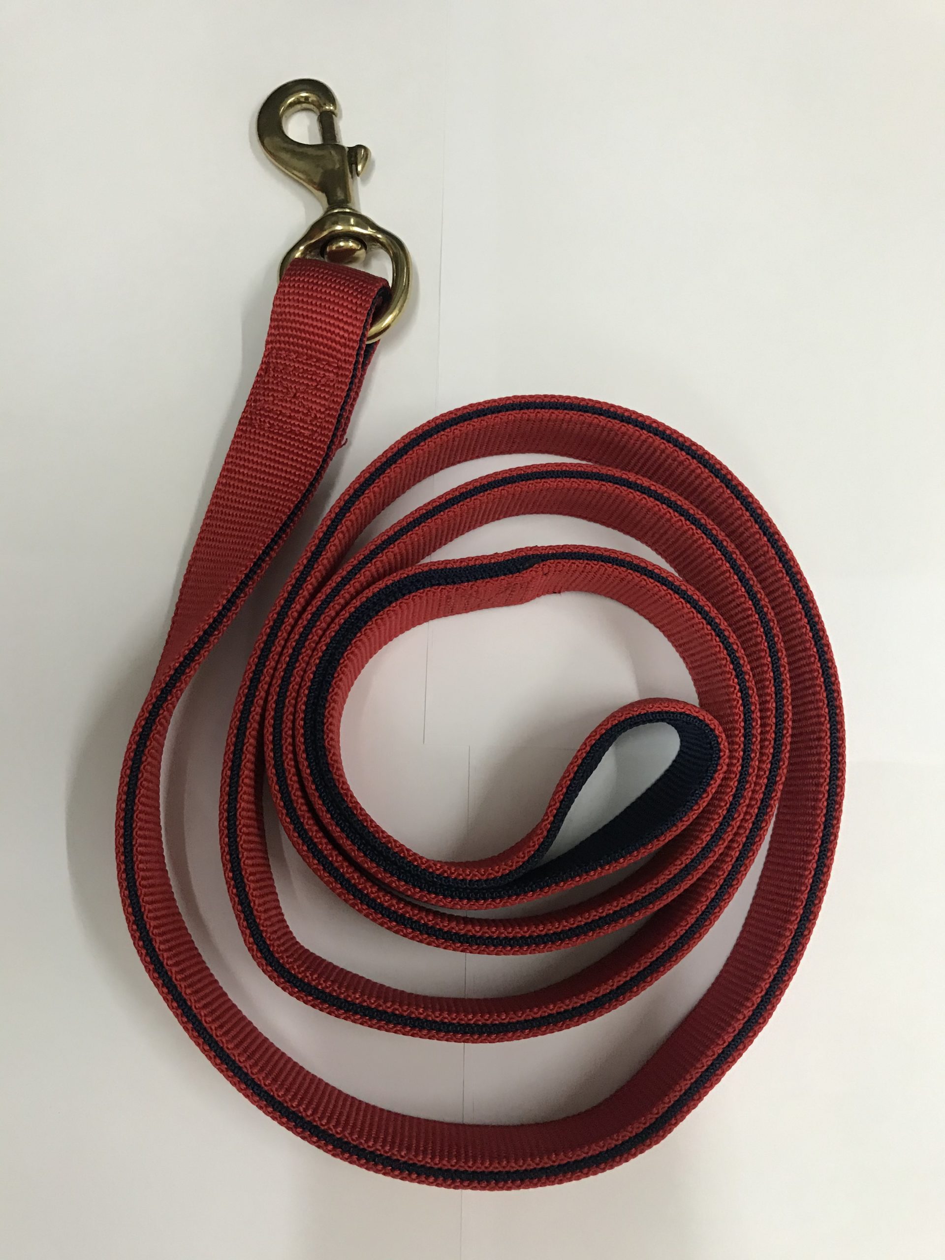 Dog Training Nylon Leash 25mm x 5 Feet 3-Layers (Flat) Large and Medium Breed Dark Red